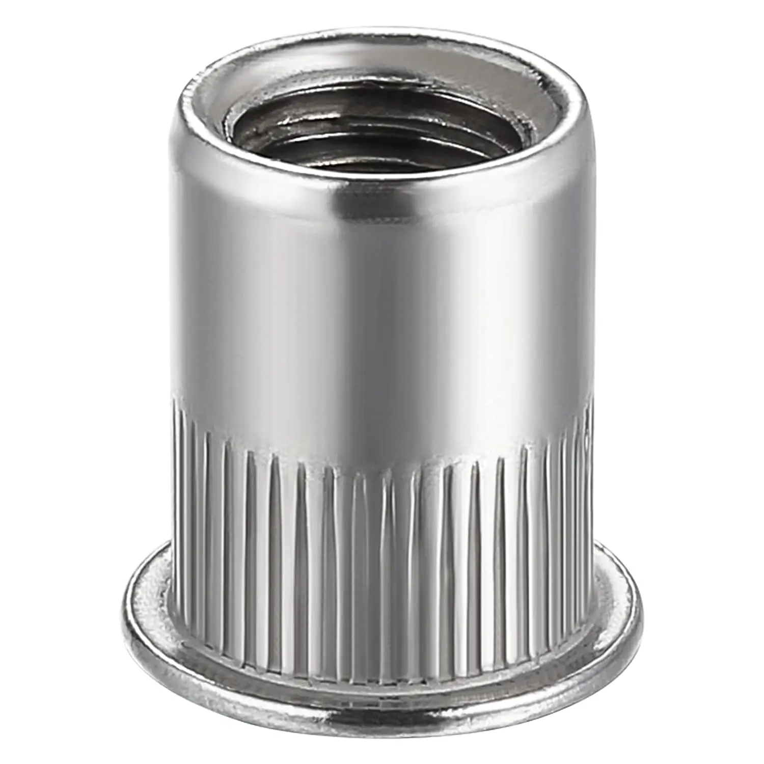 200Pcs Rivet Nut M3 Metric Stainless 304 Flat Head Rivnut Threaded Insert Nut Knurled Body