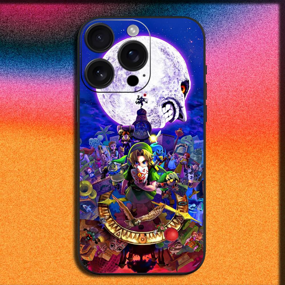 Game The Legend of Z-Zelda Phone Case for iPhone 17 16 15 14 13 12 11 Pro XS Max XR Plus SE Mini Soft Black Cover - Premium Trending