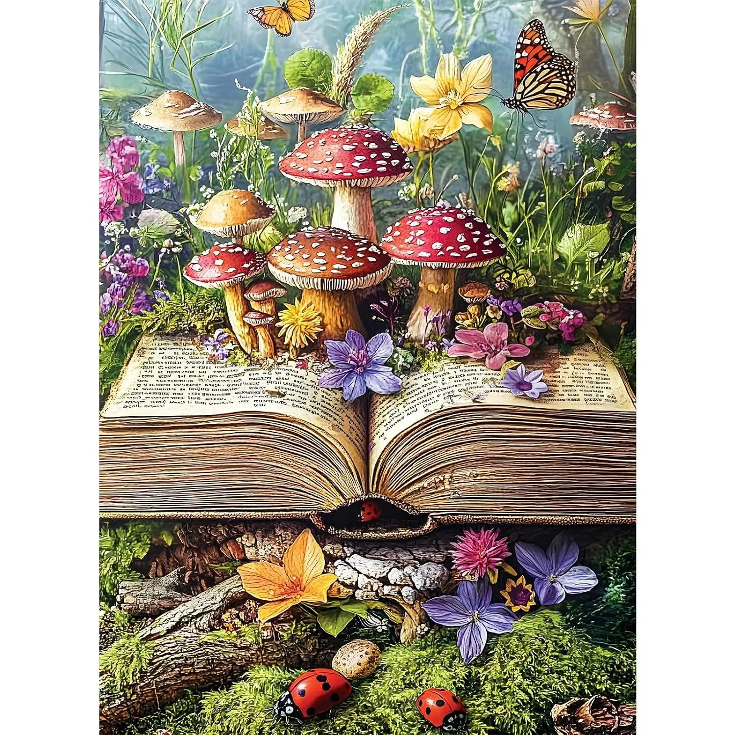 500 Piece Jigsaw Puzzles for Adults, Colorful Fantasy Mushroom Book Puzzles, Fun and Challenging Puzzle for Family Time, Relaxing Gift for Adults, Seniors