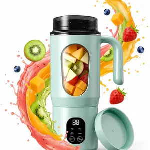 580ML Portable Juicer with LED Display USB Rechargeable Handheld Juice Blender 22000 RPM Self-Cleaning BPA-Free for Smoothies and Juices with Ice Crush Function