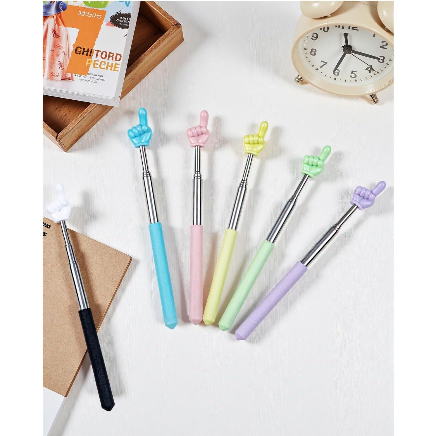 6 count Finger Pointer Stick for Classroom - Extendable Teacher Pointer Stick and Pointer Finger Tool - Colorful Hand Pointer Stick for Presentations-Telescopic Pointer Stick-Classroom Essentials 6 count Finger Pointer Stick for Classroom - Extendable Teacher Pointer Stick and Pointer Finger Tool - Colorful Hand Pointer Stick for Presentations-Telescopic Pointer Stick-Classroom Essentials