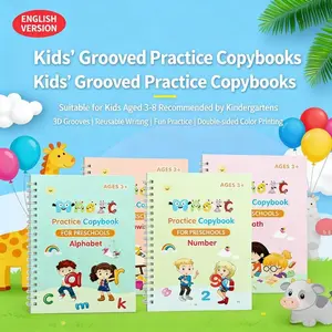 Children Early Education Workbook, Alphabet Numbers Addition Subtraction, Fun Practice Book for Letters, Numbers, Drawing, Math