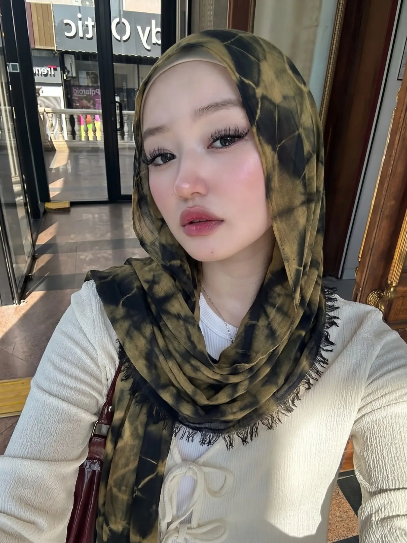 Women's Star Tie Dye Printed Hijab, Casual Chic Elegant Fashionable Modest Hijab for Daily & Travel Wear, Fashion Accessories for Women & Girls