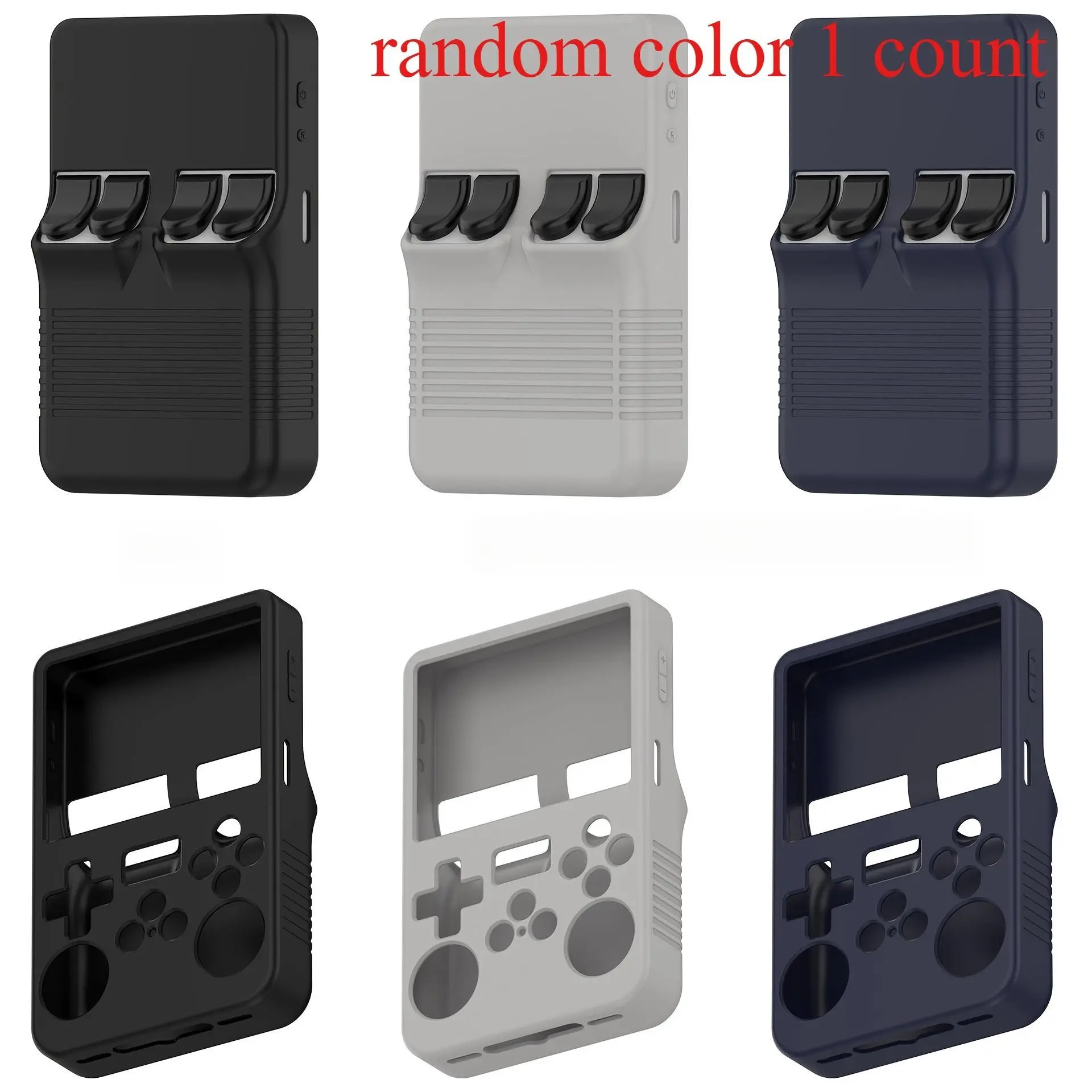 Shockproof R36s Handheld Game Console Case, Non-Slip Silicone Cover, Ergonomic Design, 3 Colors, Retro Travel Accessory, Compact Protective Shell, Protector