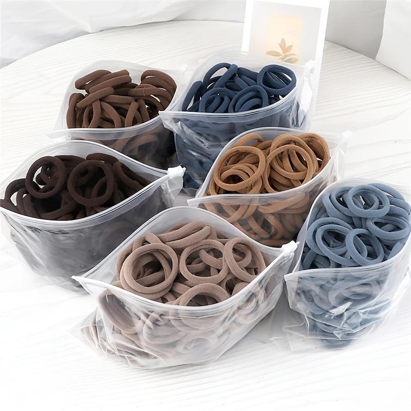 Women's Basic Hair Bands, 50 Pcs Simple Solid-Color Elastic Headbands, Hair Rope Ties, Hair Accessories Set and Ponytail Holders, Hair Accessory Set