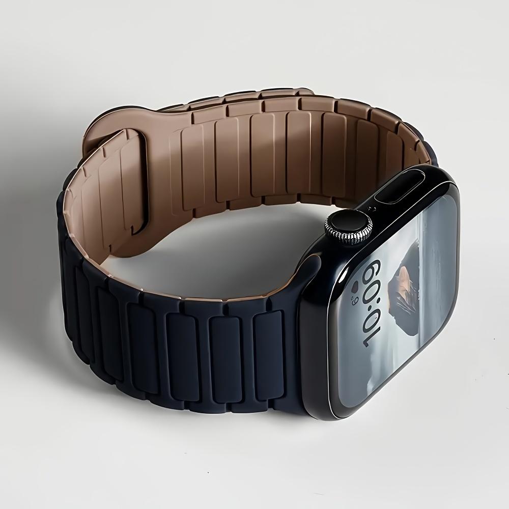 Magnetic Silicone Band – Soft Adjustable Sport Strap for Apple Watch, Secure Fit & Comfortable, Fits 38–49mm