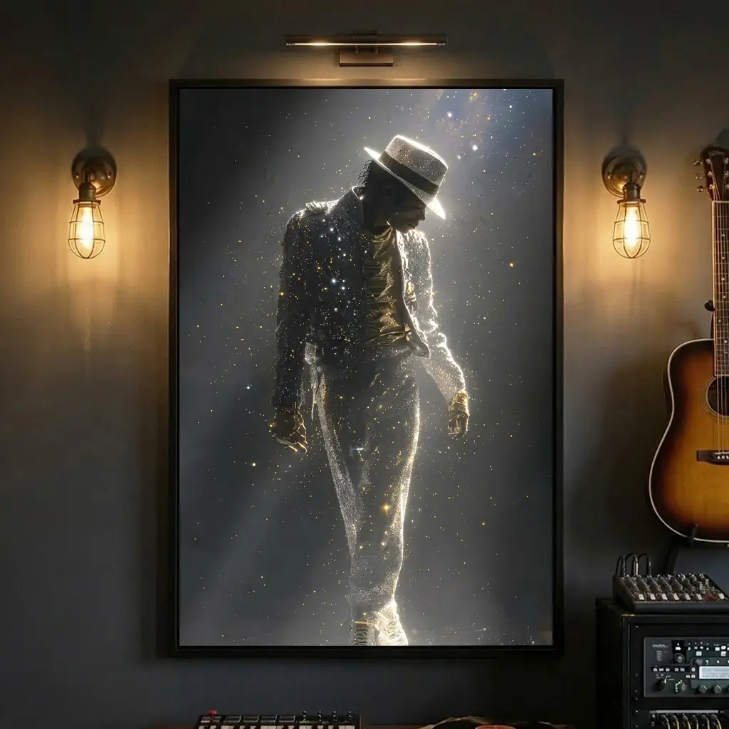 Michael Jackson King of Pop Poster, Vintage Concert Wall Art, Music Wall Decor, Retro Music Poster, Home Office Decor, Living Room Decor, Music Room Decor, Gift Idea