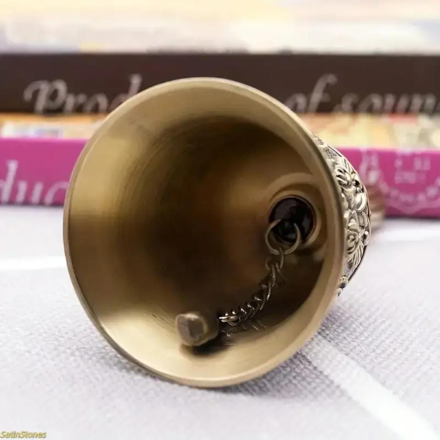 Brass Handbell: A Traditional Call Bell for Weddings and Parties—A Handheld Musical Instrument Suitable for All Ages