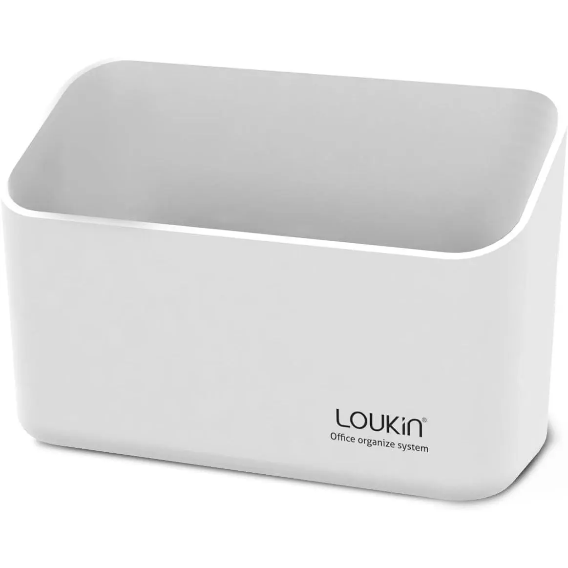 loukin Magnetic & Adhesive Marker Holder, Whiteboard Accessory Tray, White