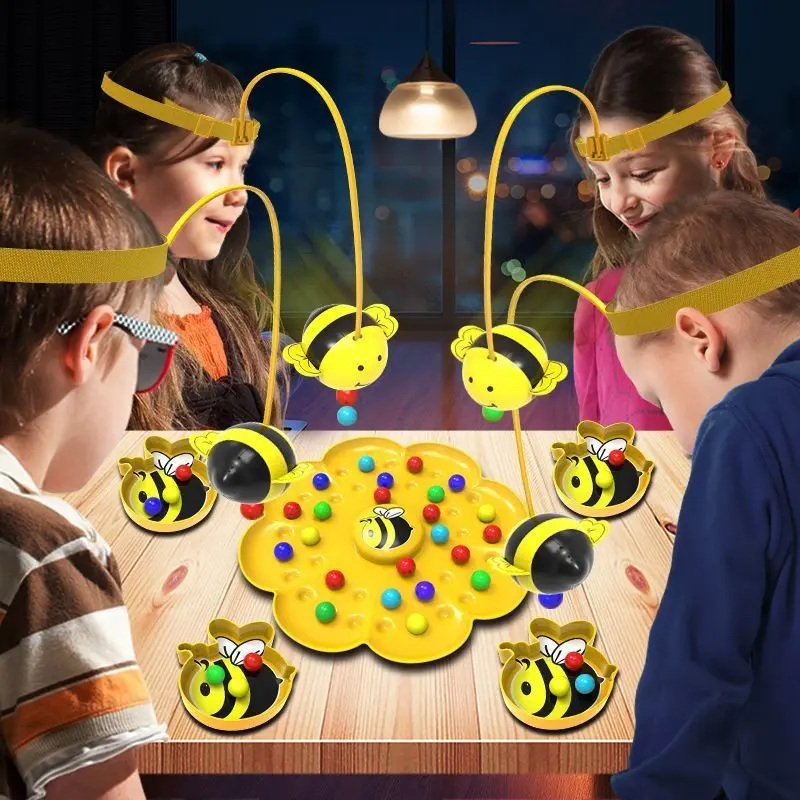 Magnetic Bee Honey Collection Desk Game, Travel Friendly Board Game, Family Party Fun, Focus Training, Christmas Birthday Gift