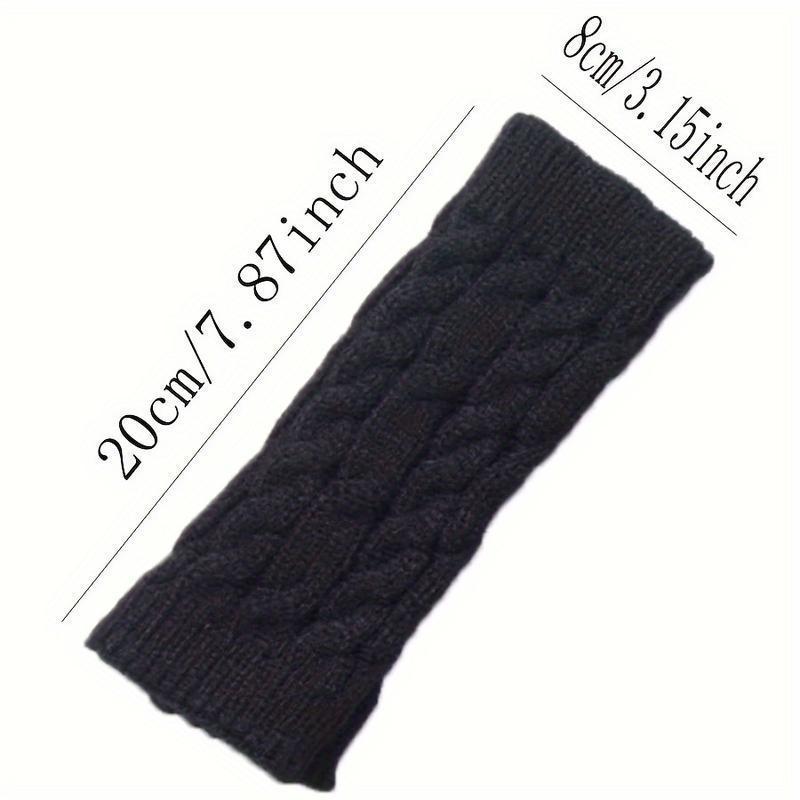 4 Pairs Women’s Knitted Fingerless Gloves  Soft Stretchy Crochet Wrist Warmers with Thumb Hole, Cozy Winter Arm Sleeves for Typing, Driving, Outdoor Work & Daily Cold-Weather Comfort