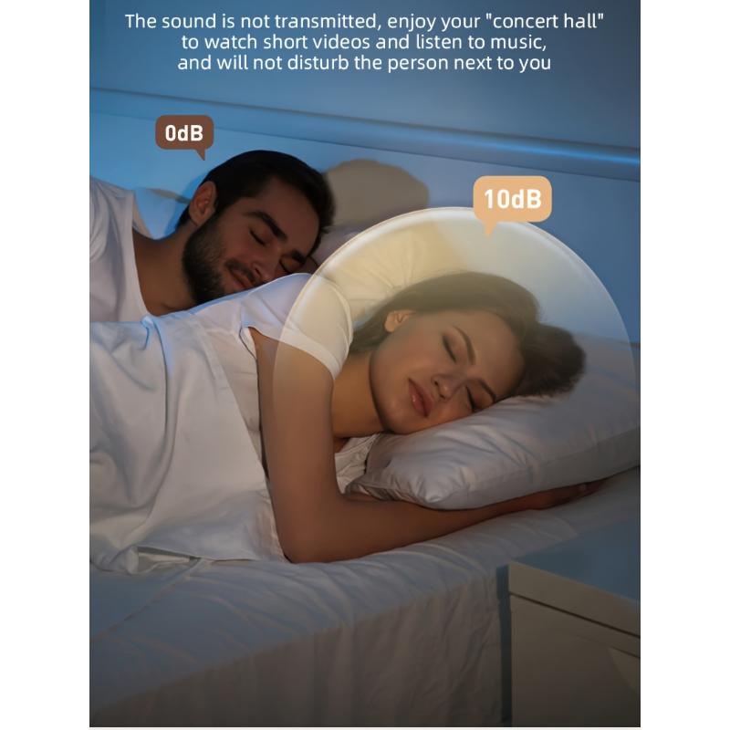 BLD07 Bone Conduction Wireless Speaker, Portable Music Player, No Earbuds Needed, Auto Power-off Function, Built-in 11 White Noise Options, Gentle Sounds for Bedtime Relaxation, Suitable for Bedrooms, Dormitories, and Offices