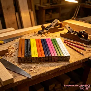 Flat Woodworking Pencil with Ruler, Hard Lead, Ideal for Craftsmen, Drawing Tools, High-Quality Writing, DIY Enthusiasts