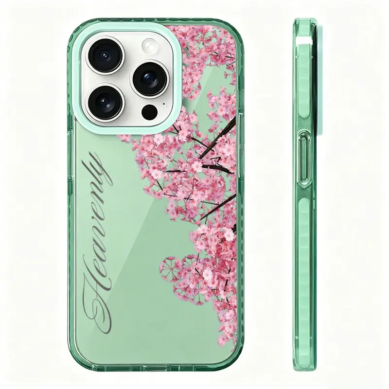 Pink Cherry Blossom Phone Case， Elegant Romantic Floral Style for iPhone 17 16 15 14 13 12 11 Plus Pro Max， Ideal Birthday Gift.