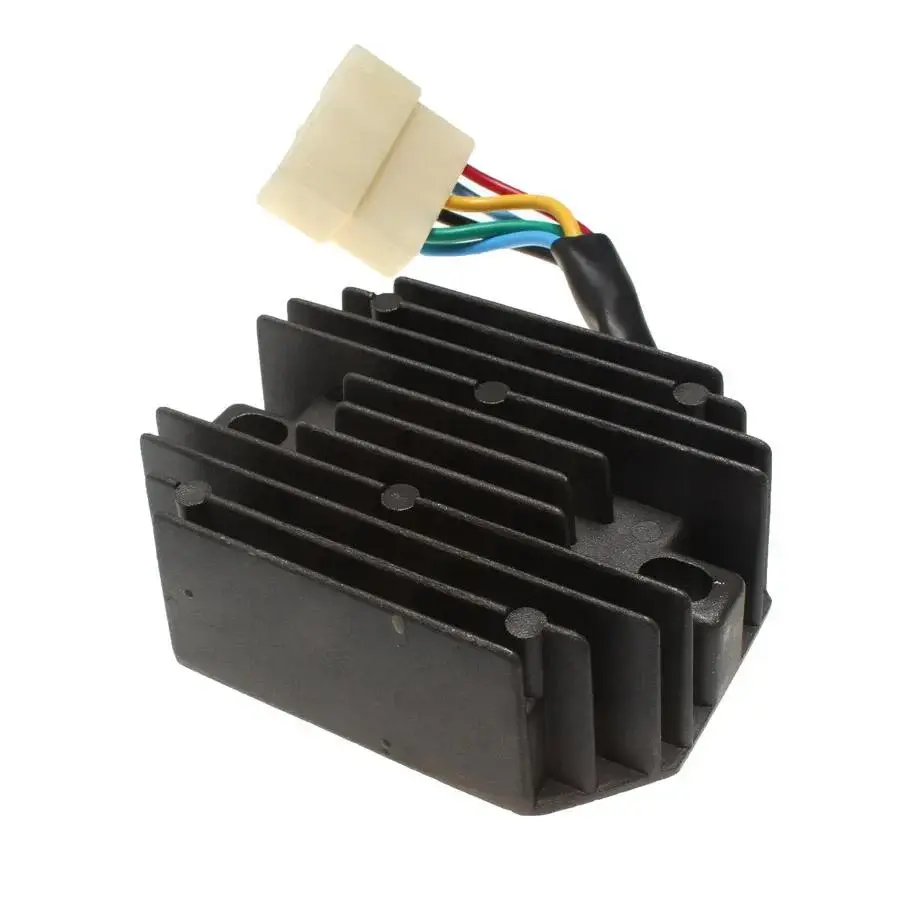 FridayParts 12V Voltage Regulator Rectifier Unit with 6-Wire Plug-In Wiring - 12V Output Replacement for Kubota L2500 Series Tractors (L2500,L2600,L2650,L2900,L3000,L3300,L3450) - Part 15351-64600