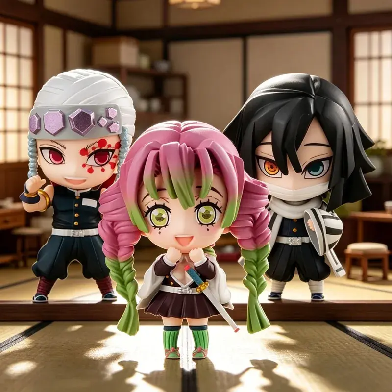 5cm Anime Demon Slayer Figure Kanroji Mitsuri Uzui Tengen Obanai Figure Action Figures Pvc Statue Collection Model Toys Gifts