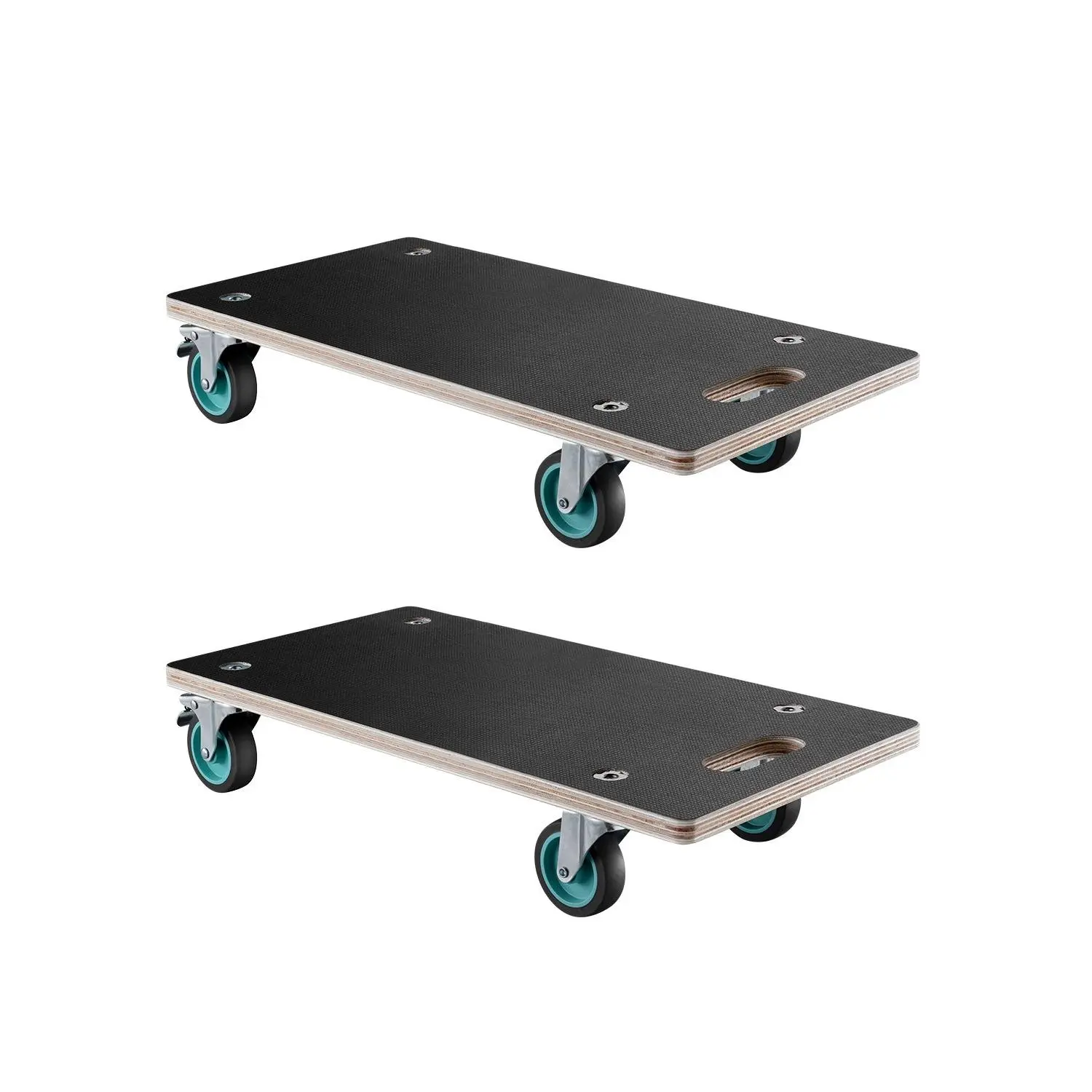 Furniture Dolly, 551 lbs Load Capacity, Furniture Moving Dollies with 4 TPR Silent Wheels, Rectangle Multifunctional Flat Dolly for Piano Furniture Couch Washing Machine Fridge, 2 Pack, Black