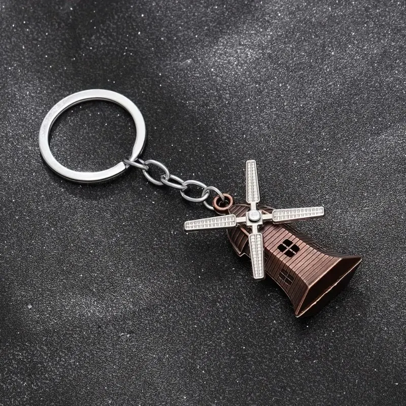 3D Dutch Windmill Keychain Pendant, Creative Simulation Windmill Keychain, Unique Gift Idea, Perfect for Collectors and Enthusiasts