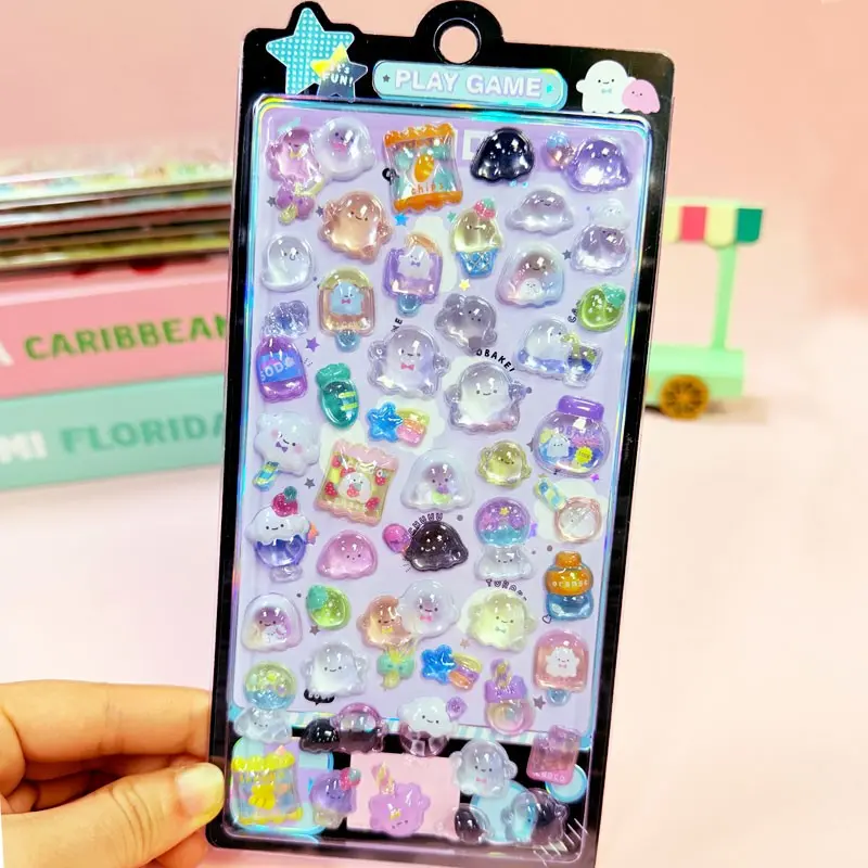 Sticker exchange 3D embossed three-dimensional crystal stickers reward cartoon stickers mobile phone decoration stickers embossed three-dimensional crystal stickers reward cartoon stickers mobile phone decoration stickers
