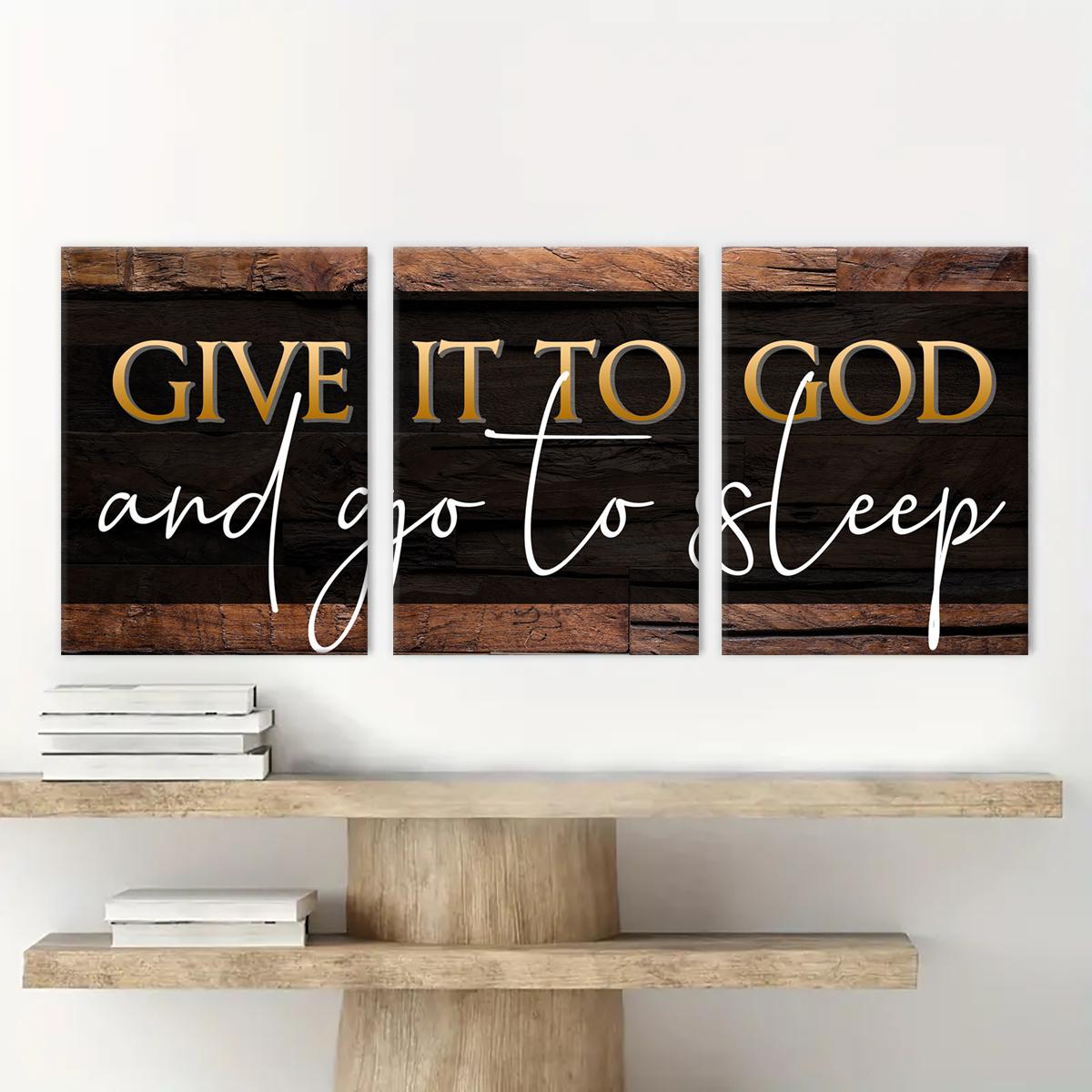 Wooden Framed Canvas Painting, 3 Counts/set Letter Pattern Western Wall Art, Vintage Art Canvas, Modern Home Decor, Vintage Letters Print for Living Room Home Office Hotel