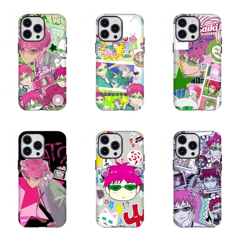 The Disastrousss Lifeee of S-aiki K Print Phone Cover Manga Fan Merch,Compatible for iPhone 17 16 15 14 13 12 11 and for Samsung S21-S25,Ideal Gift for Anime Lovers