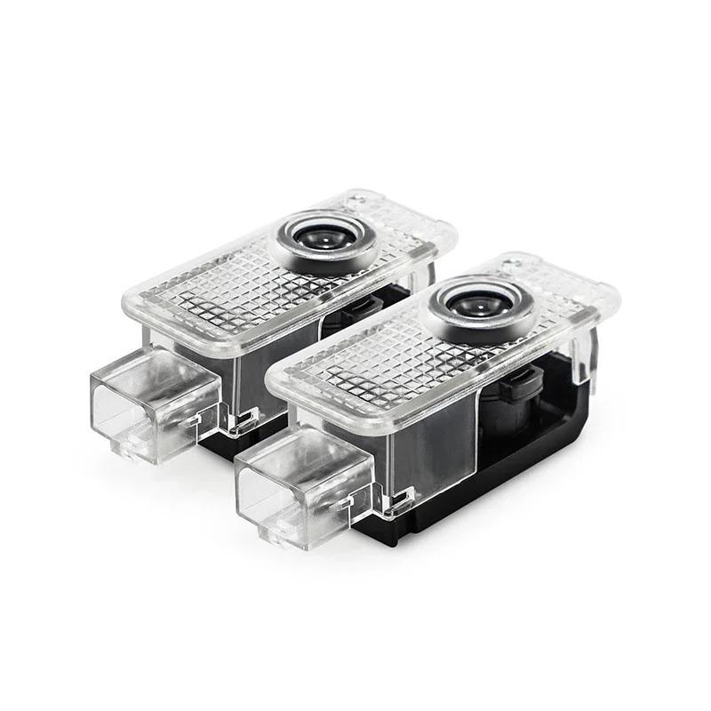 2Pcs LED HD Wireless Car Door Welcome Light Projector Lamps for Audi A3 A4 A6 A5 Q5 A1 Q7 Q3 Q2 Q8 A7 A8 TT S1 SQ5 RSQ3