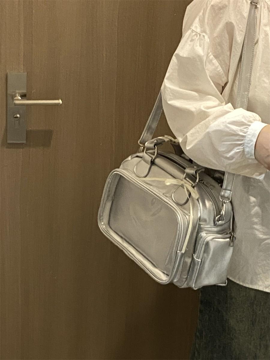 Anime Two-Dimension Japanese Uniform Bag Jk Shoulder Bag Large Capacity Crossbody Versatile Badge Display Bag Doll Itabag Purse