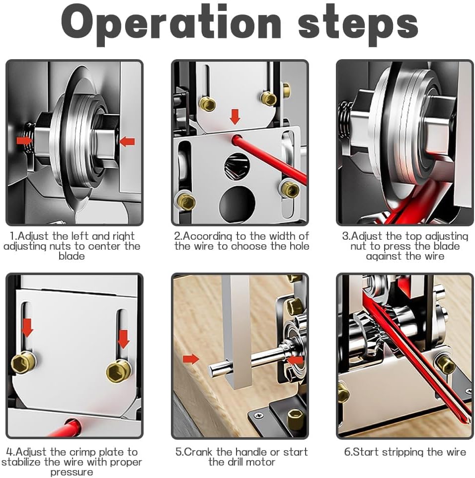 Automatic Copper Wire Stripper Machine, Pelador de  Electrico, Drill , Wire Stripper Machine, Maquina Peladora de  - Efficiently Strip Cables from 1-25mm with Ease