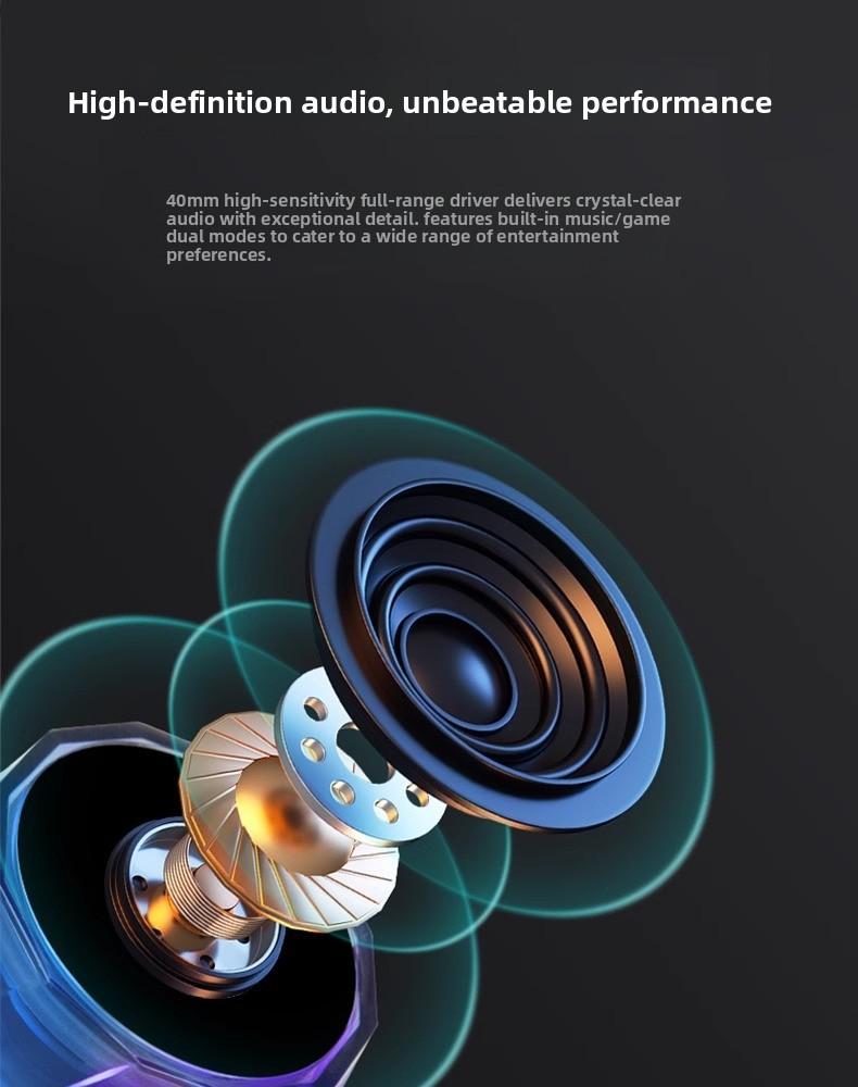 Magnetic Wireless Bluetooth Speaker Lamp - Mini Subwoofer, Gaming & Mobile Phone Stand Speaker - Gift