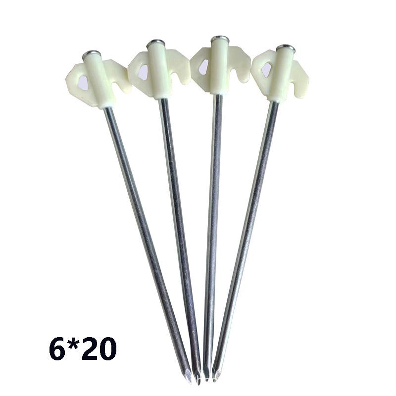 Multipurpose iron nail outdoor camping canopy tent bold windproof luminous nail 6 * 20cm steel nail beach nail