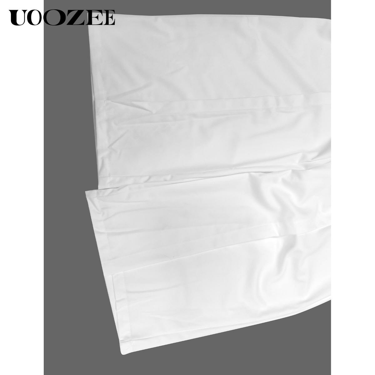 UOOZEE Women's Loose Wide Pants High-Waisted Pleated Split-Front Pants Trousers No belt Bottom Fitted Womenswear Basic pants women work outfits women interview outfits