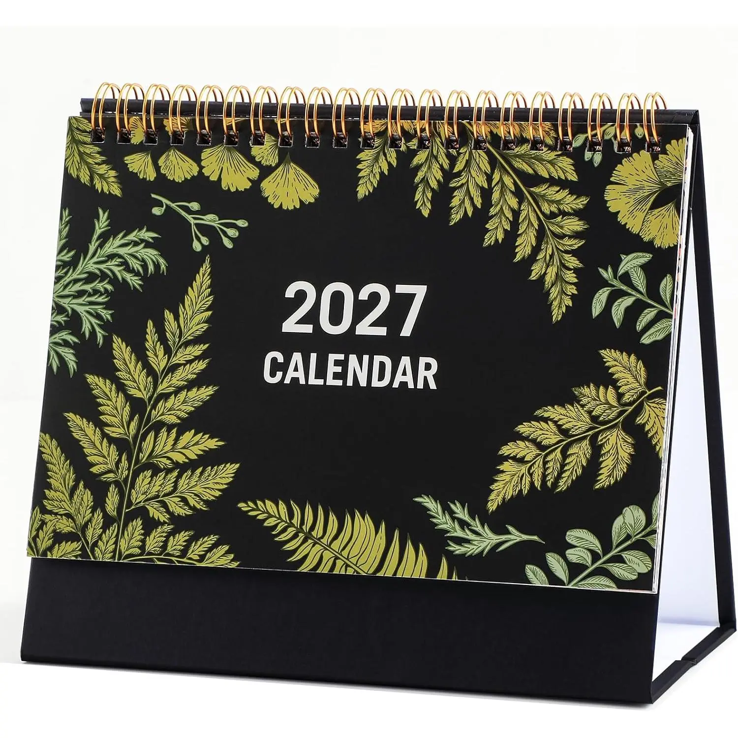 Standing Desktop Calendar 2026-2027 Small | Floral Design, 18-Month Flip, for  Office & Student Use