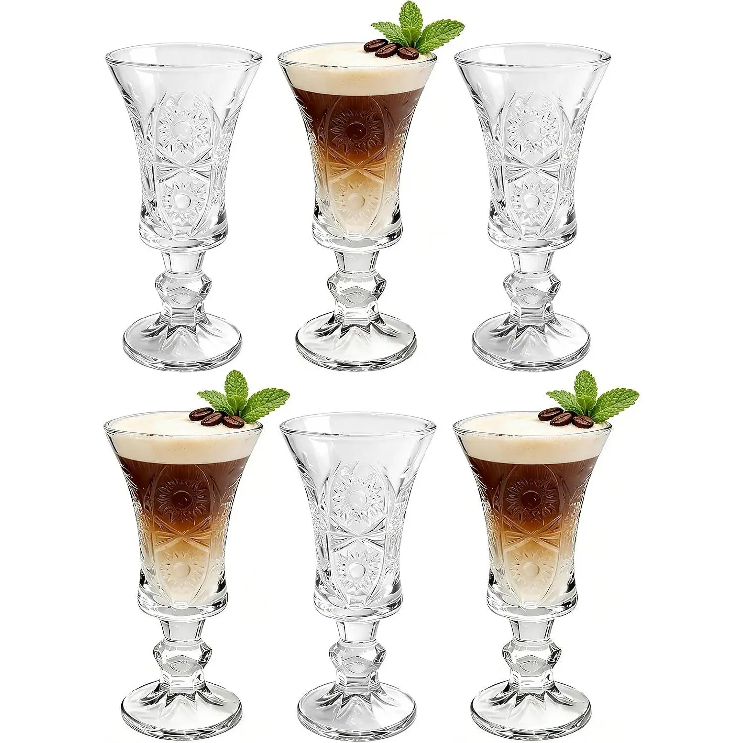 Shot Glasses, 1.5oz Shot Glasses Set of 6/Cordial Glasses/Sherry Glasses