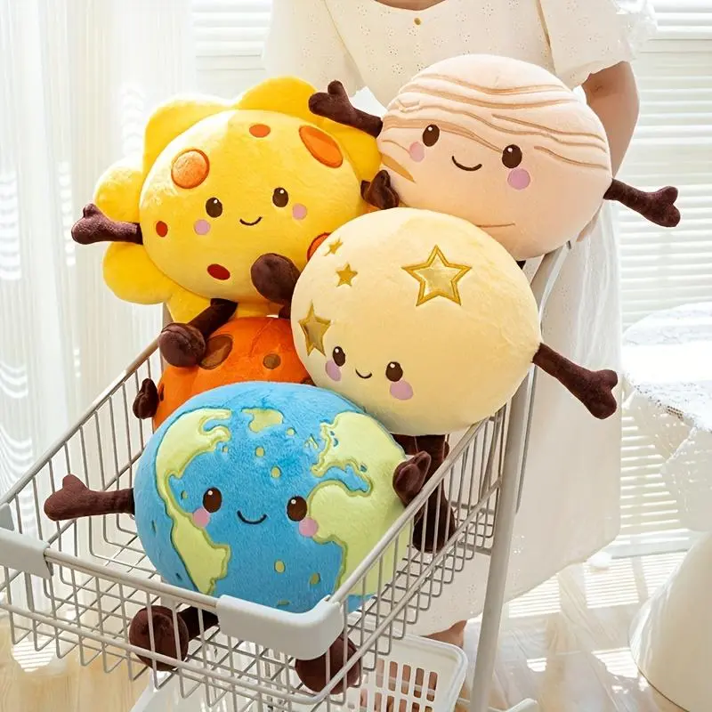 20Cm/7.87In Planetary Plush Toy Pillow, Earth Saturn Mars Venus Sun Plush Toy Doll, Cute Plush Stuffed Animal, Ideal for Birthdays, Holidays, And Home Decor, Creative Interactive Toy