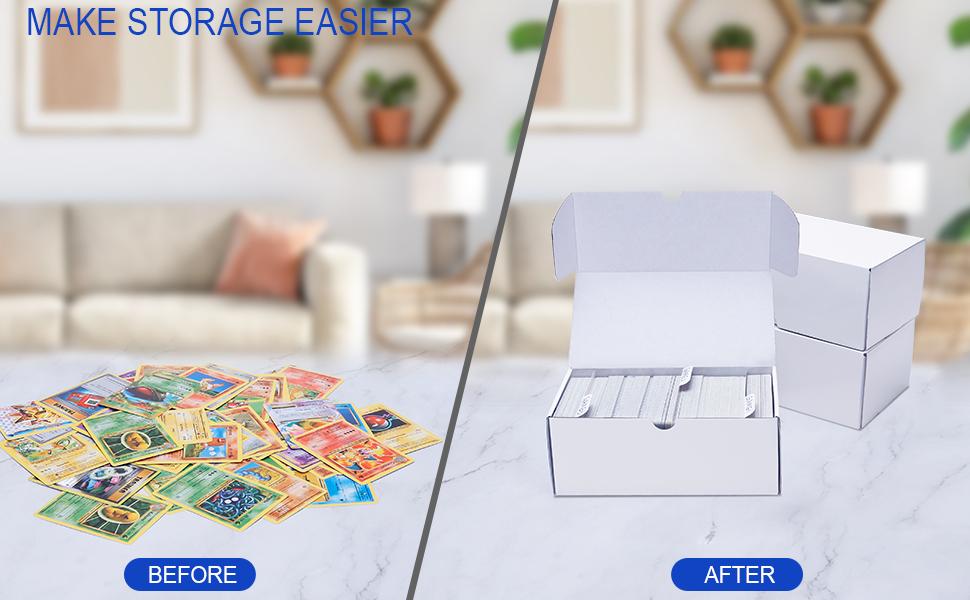 Trading-Card Storage Box, 8-Pack • 1000 Count Corrugated Cardboard Storage Box with dividers & labels for TCG/Magic/Mtg storage and Collection, 14.4 INCH Horizontal Trading-Card Storage Box, 8-Pack • 1000 Count Corrugated Cardboard Storage Box with dividers & labels for TCG/Magic/Mtg storage and Collection, 14.4 INCH Horizontal