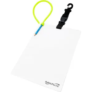 A4 Dive Slate with Pencil & Clip 8" x 11" Scuba Diving Writing Board Underwater Notepad