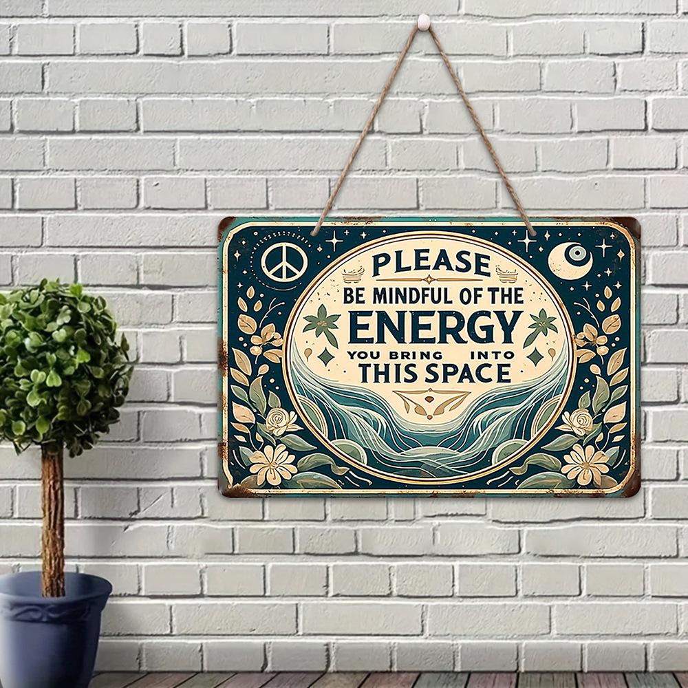 Nordic Style Wooden Hanging Sign, Inspirational Wall Decor for Kids Room & Yoga Space
