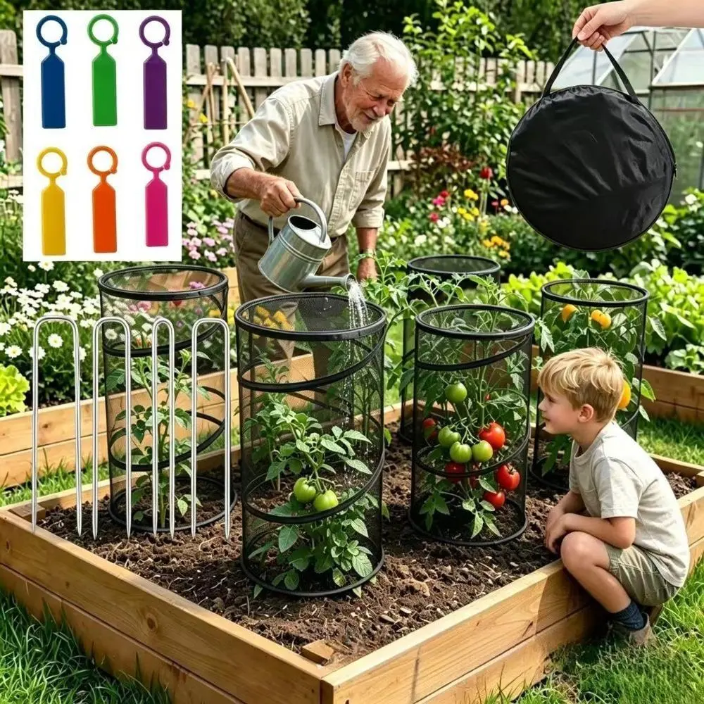 Pop-Up Foldable Plant Protection Mesh Cover, Dual-Use Insect & Bird Barrier Net, Breathable Garden Shield for Outdoor Vegetables, Flowers & Seedlings, Mesh Fabric, Eco-Friendly, Avoiding Mold, Chemical-Free
