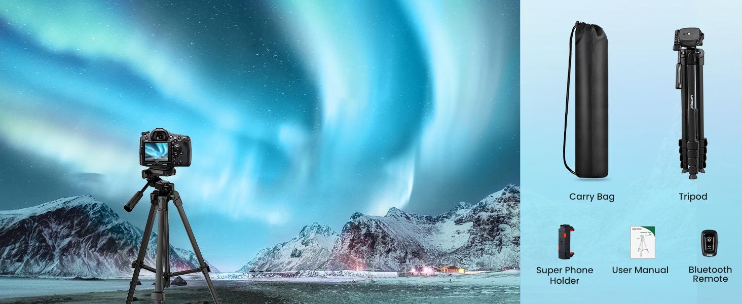 iPhone iPad Tripod Stand, 67" Phone Tripod for iPad Tablet Camera with 2 in1 Holder Remote Carry Bag, Aluminum Extendable iPhone Stand for Video Recording/Selfies/Live Stream/Vlogging iPhone iPad Tripod Stand, 67" Phone Tripod for iPad Tablet Camera with 2 in1 Holder Remote Carry Bag, Aluminum Extendable iPhone Stand for Video Recording/Selfies/Live Stream/Vlogging