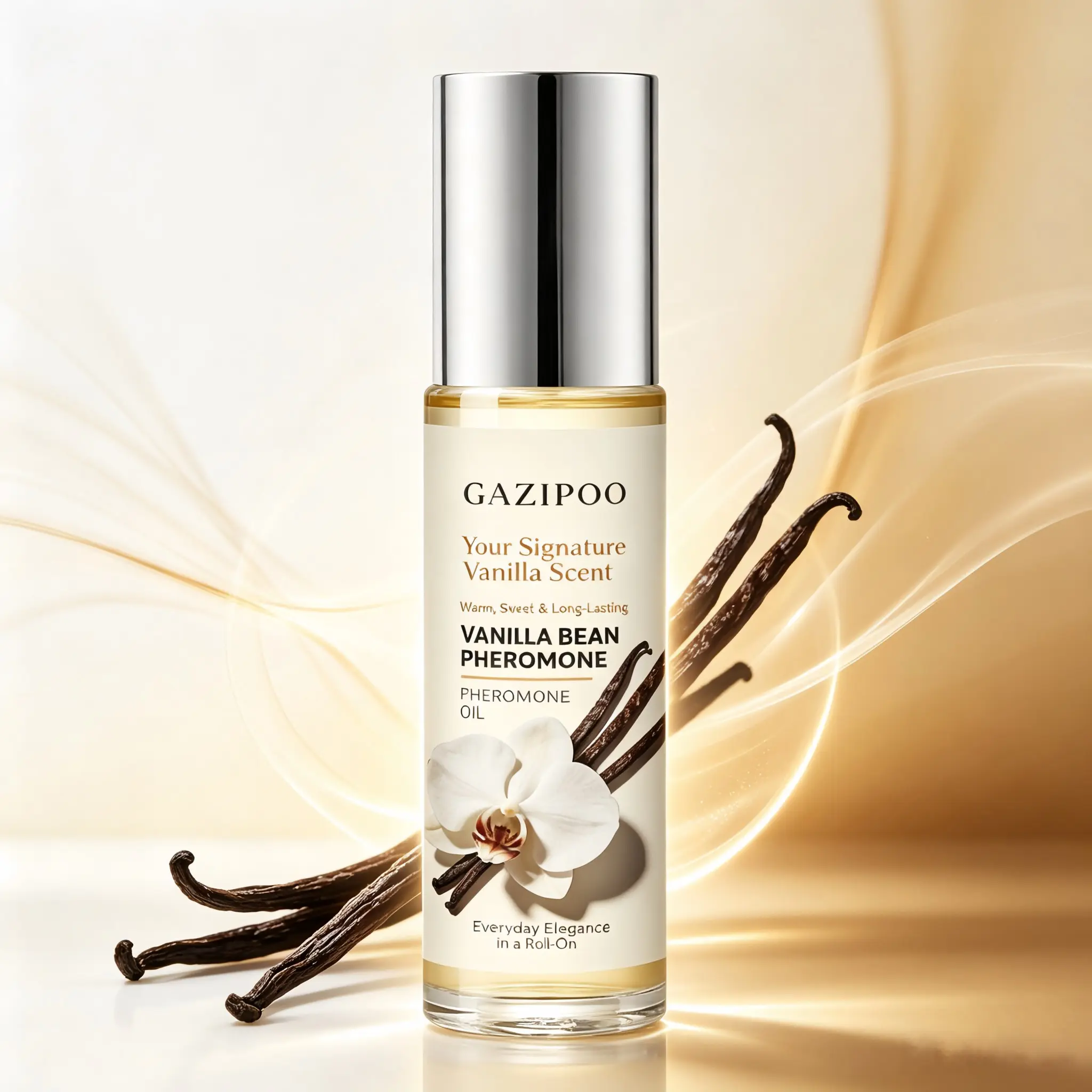 Vanilla Bean Pheromone Oil - 10ml Pure Vanilla and Roll On Subtle Perfume Oil, Date Romantic Everyday Scent | Long-Lasting | Vegan & Cruelty-Free