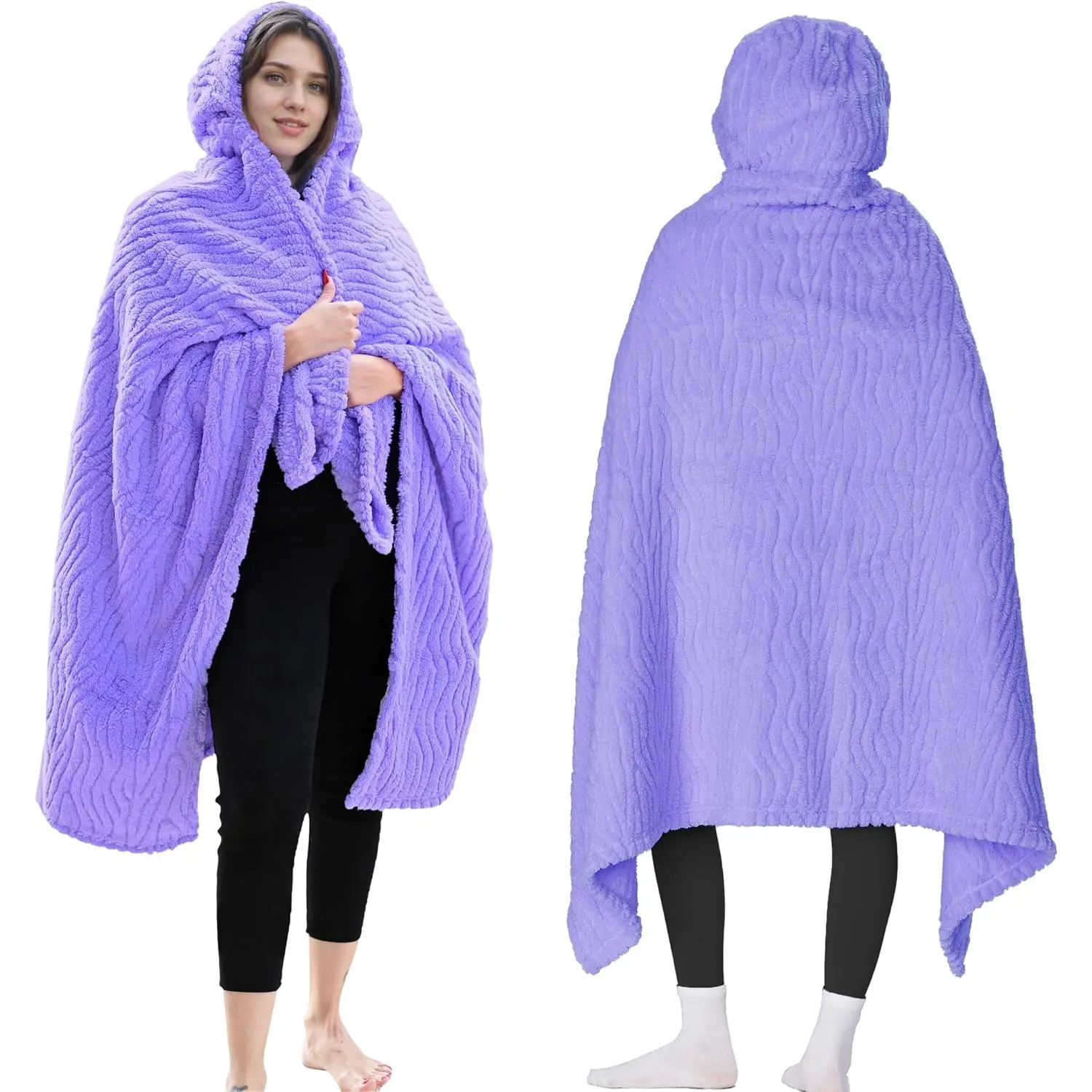 Wearable Blanket Poncho, Cloak with , Poncho capes for Women Mom