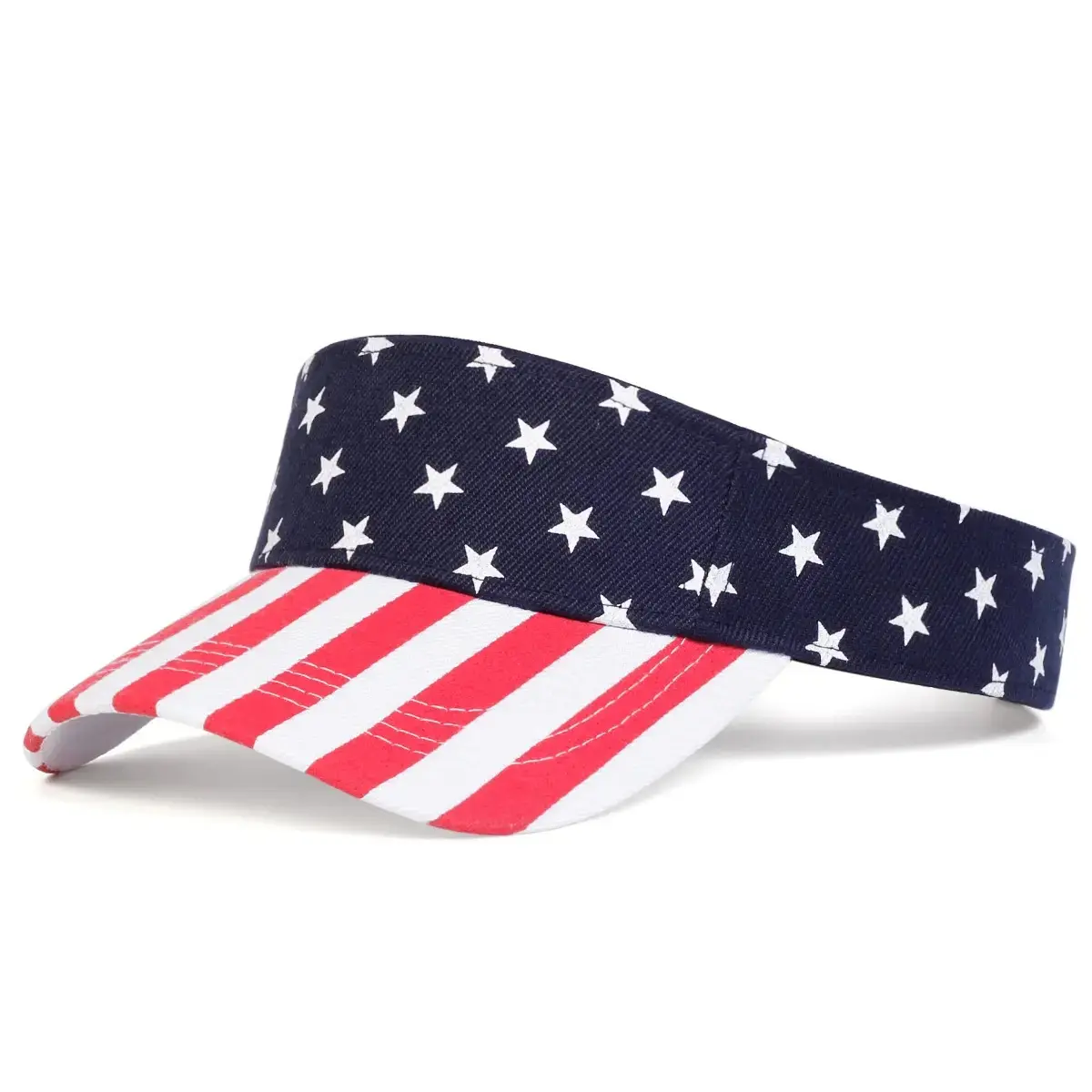 Man Woman USA Flag Sun Hat Unisex Stripe Visor Cap American 4th July Indepence Day Sun Protection Empty Top Hat