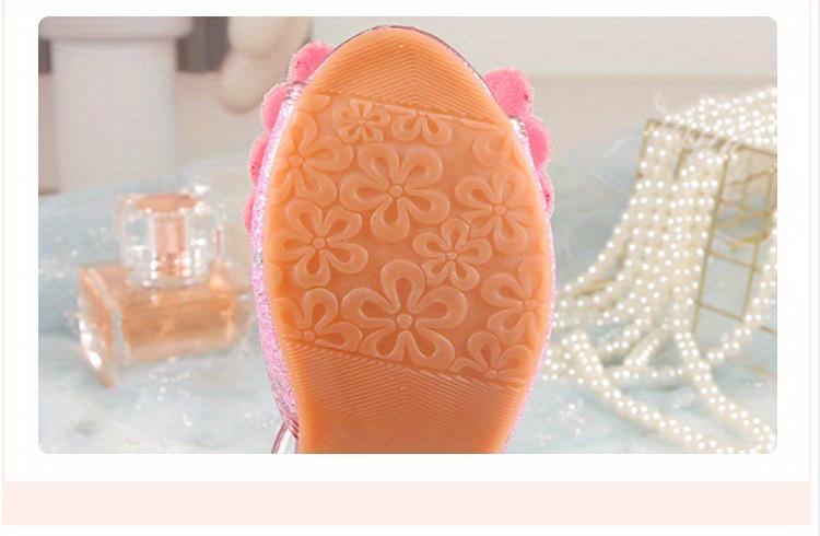 Summer New Children's Princess Shoes Girls' High Heels Baby Sandals Medium And Large Children's Girls' Fashion Crystal Shoes Formal Casual