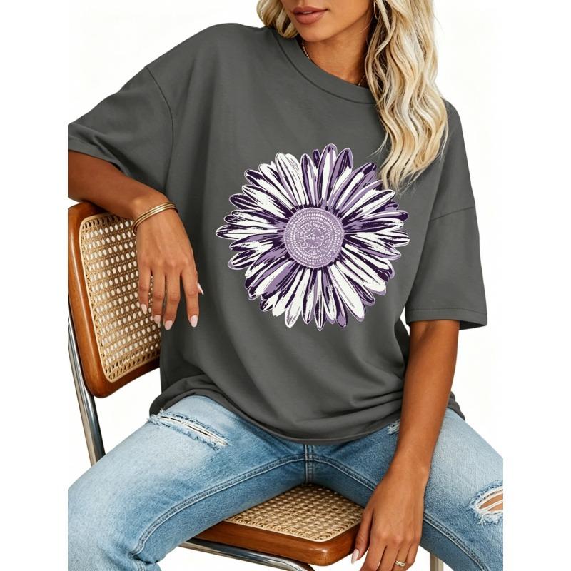 100% Cotton,Womens Oversized Short Sleeve,Crew Neck Short Sleeve T-Shirt Tops ,Printed T-shirt Solid Basic Tee,Oversized T-Shirts,Unisex,Basic,versatile