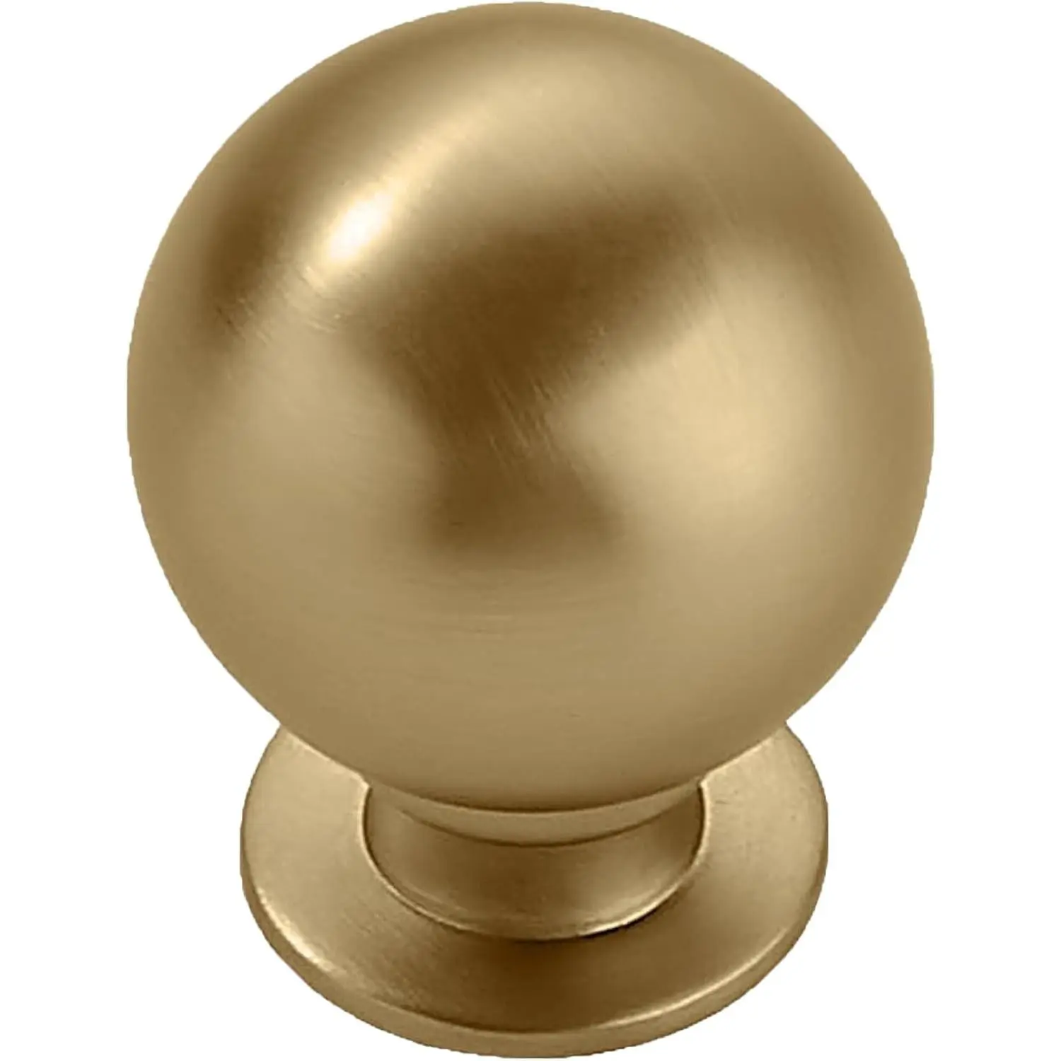 10-Pack 1-1/4" Dia. Solid Champagne Bronze Ball Cabinet Knobs, Heavy Duty Champagne Brass Hardware for Kitchen Cabinets, Drawers, 32X38mm
