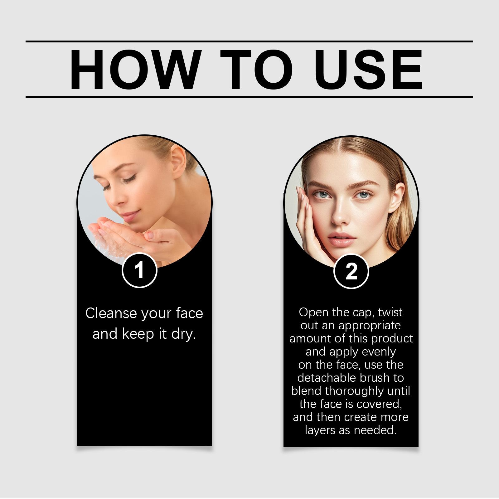 Magic Color Changing,Two-In-One Concealer Foundation Hybrid Color-Changing Foundation Stick,Ideal for Daily Makeup & Travel Use Cosmetic