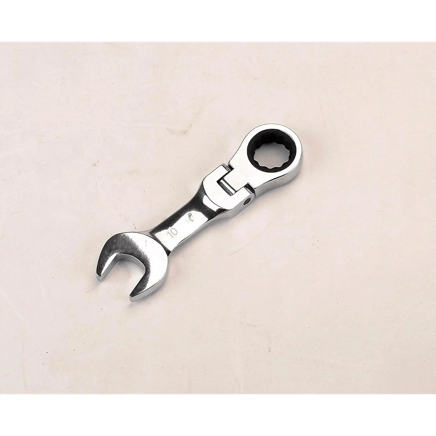 10mm Metric Flex- Stubby Box End  Geared Wrench, 72- Ratcheting Combination Wrench Spanner