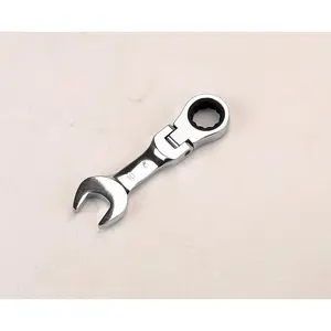 10mm Metric Flex- Stubby Box End  Geared Wrench, 72- Ratcheting Combination Wrench Spanner