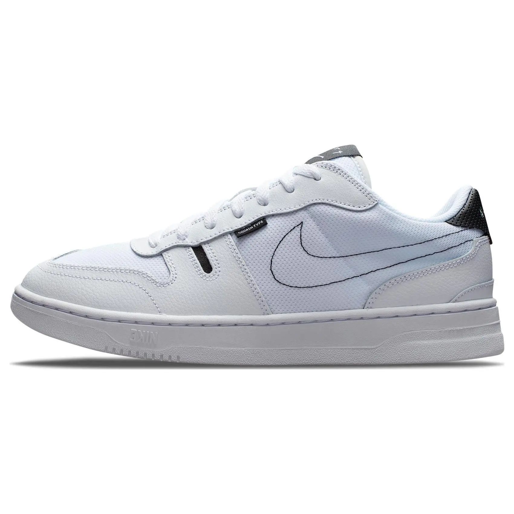Nike Squash Type Leather Fabric Slip Resistant Durable Lightweight Low Top Skate Shoes CT2922-100
