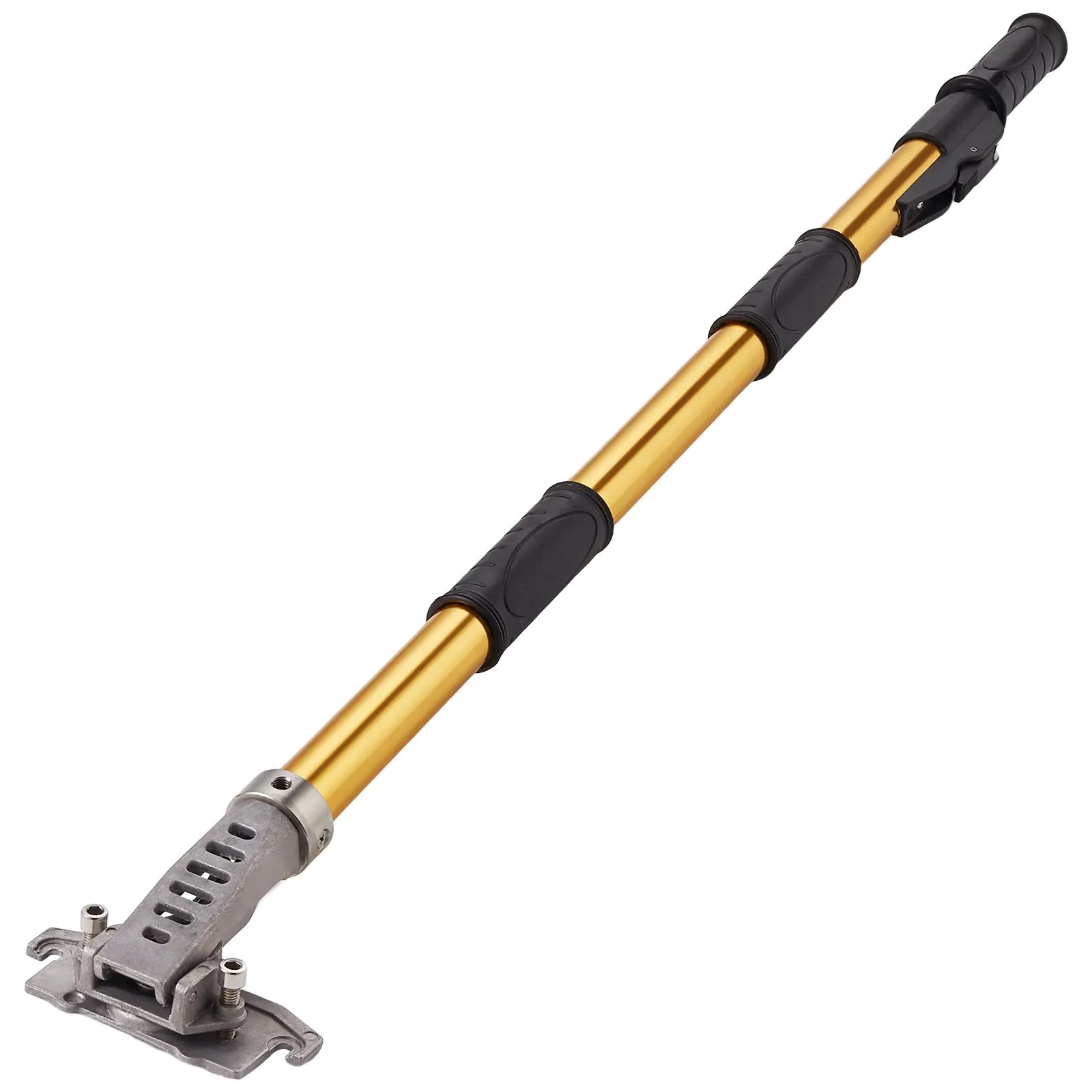 【Summerfinds】VEVOR Drywall Flat Box Handle, 40''-64'', Anodized Aluminum Flat Finishing Extension Handle, 5-Section Length Adjustable, Non-slip Grip and 360 Painting for Plasterboard, Wallboard, Sheetrock